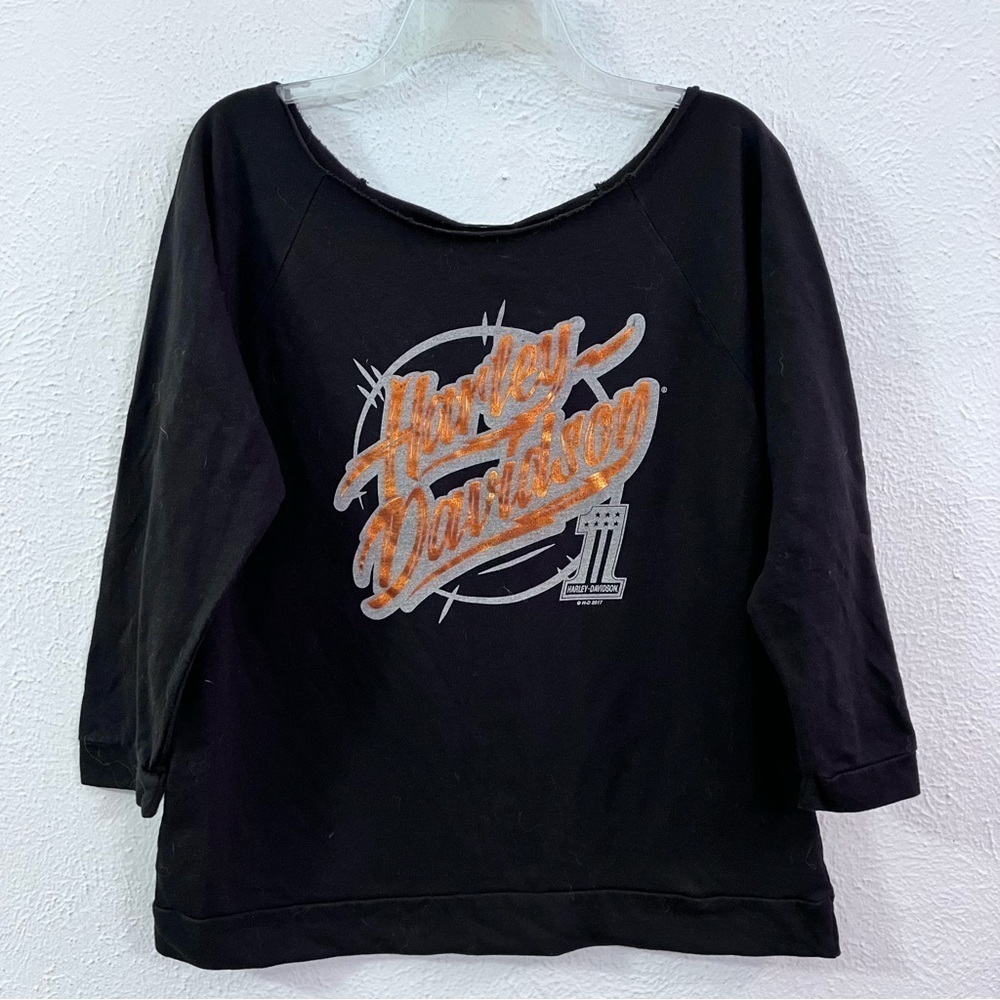 Harley Davidson Black Tan Logo Tshirt